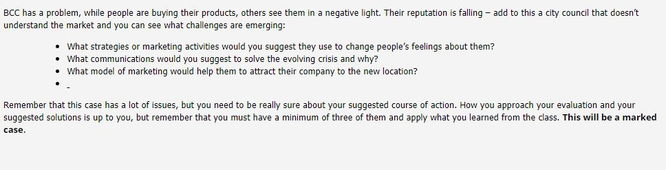 BCC has a problem, while people are buying their