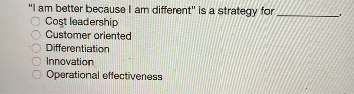 "I am better because I am different" is a