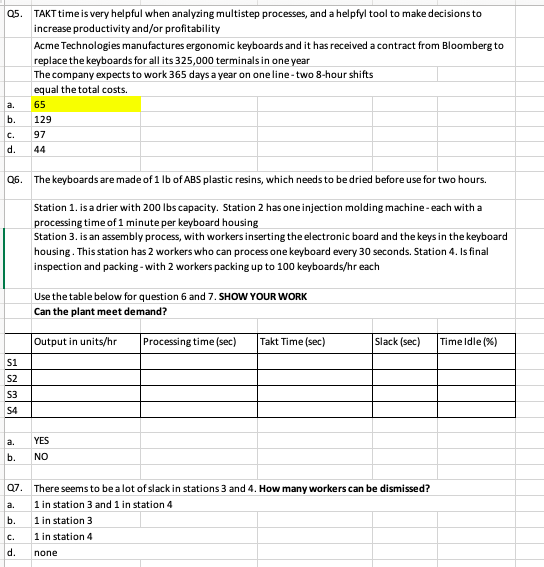 05. TAKT time is very helpful when analyzing