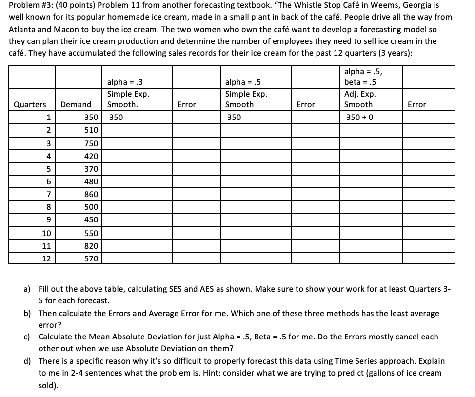 Problem #3: (40 points) Problem 11 from another