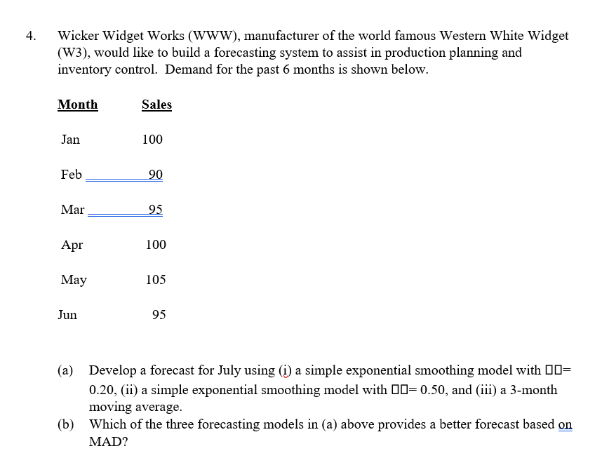 Please post correct answer only 4. Wicker Widget