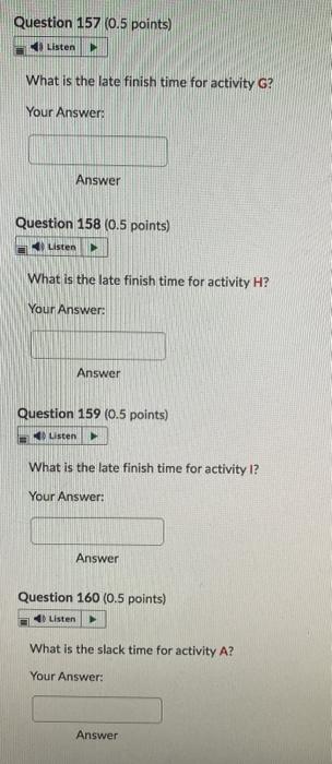 Activity Immediate Predecessor Time A B A 4 A 2 D