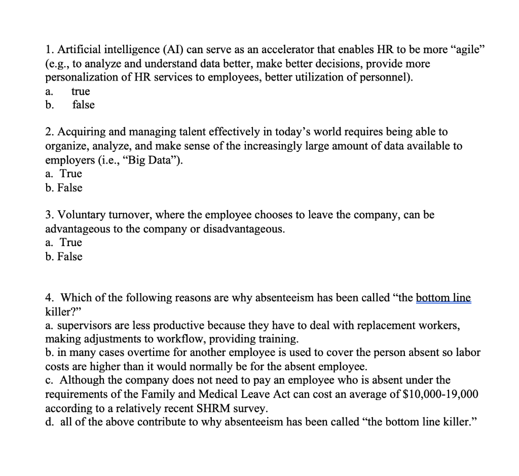 1. Artificial intelligence (AI) can serve as an