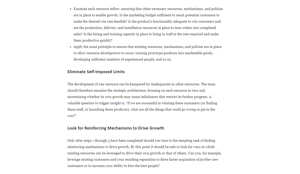 Develop the strategic architecture of your