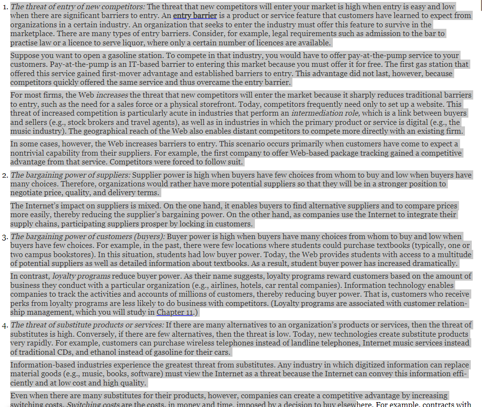 Assume that you are employed for the roles listed