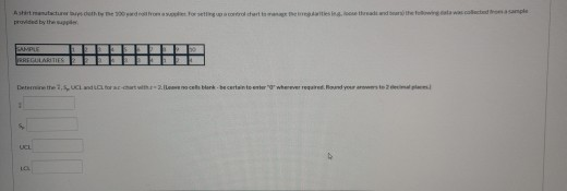 A shirt manufacturing buys cloth by the 100-yard