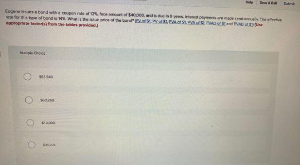 Help Sew & E Sum Eugene issues a bond with a