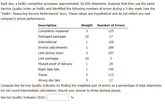 Part A) Part B) Part C Each day, a FedEx