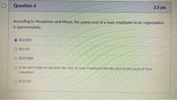 please help me with these 4 Question 5 2.5 pts