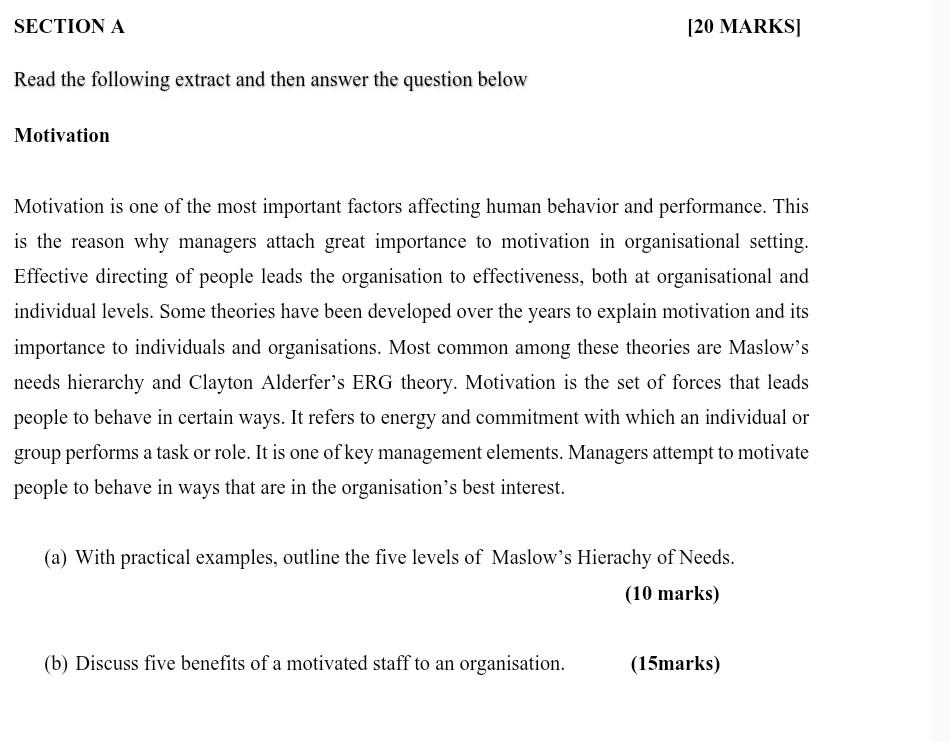 Read the following extract and then answer the