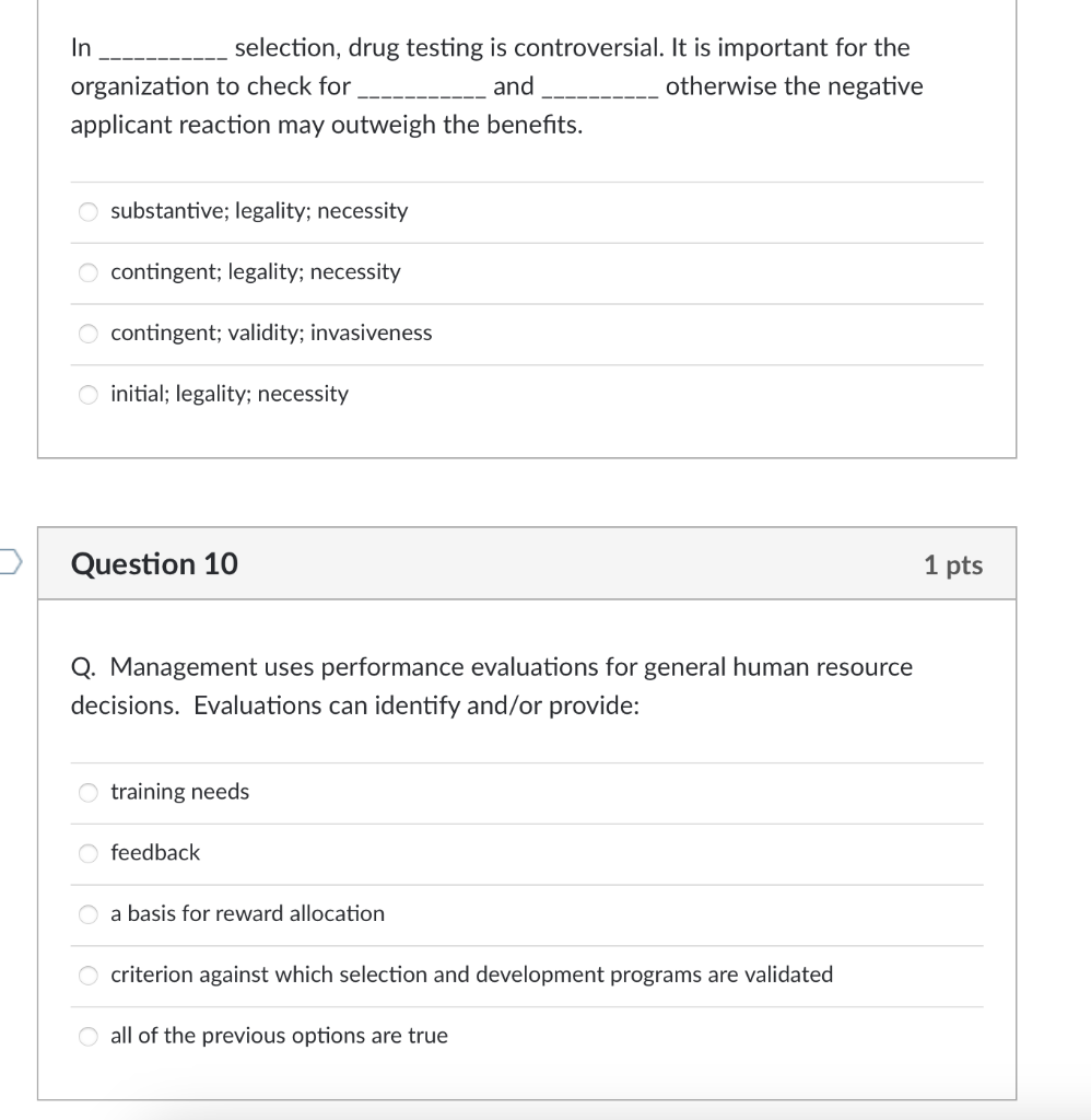 In selection, drug testing is controversial. It