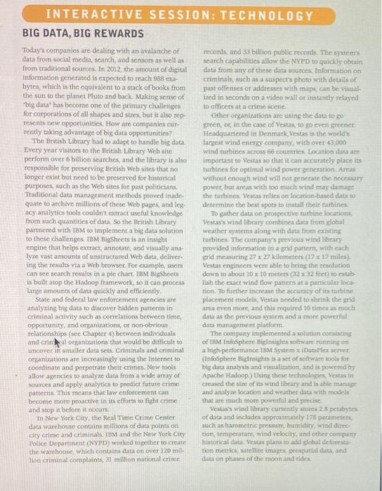 INTERACTIVE SESSION: TECHNOLOGY BIG DATA, BIG