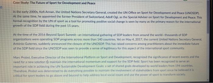 Thinking about this situation, Probst started