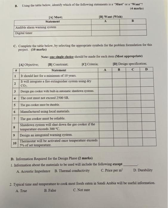 Question 3 (18 marks): (CLO2: 100%) (Need