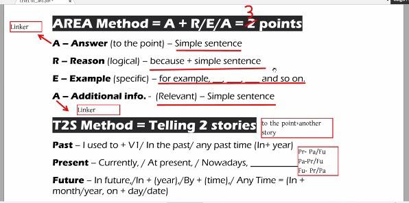 Make 5 sentences follow the AREA method. where