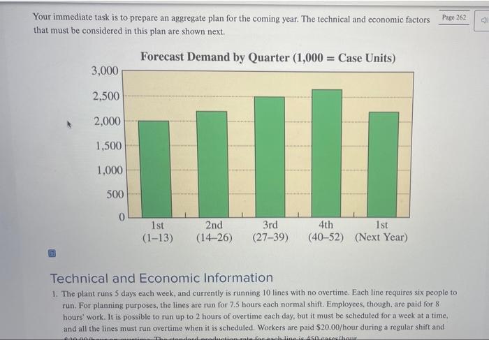 read the case, and construct aggregate plan thag
