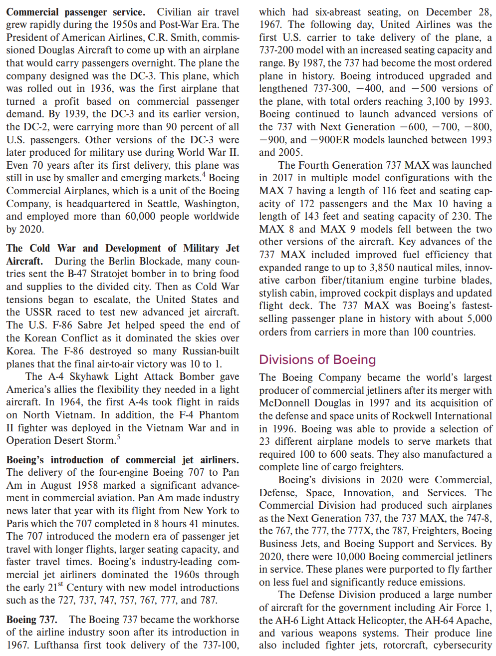 Does it seem that Boeing has made a commitment to