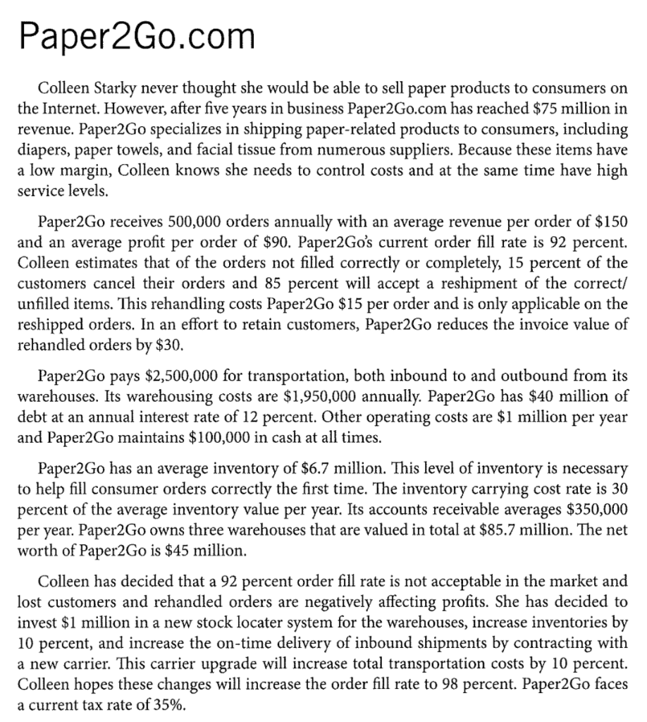 1. 2.For the case presented in question 1.1, at