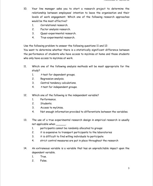 10. Your line manager asks you to start a