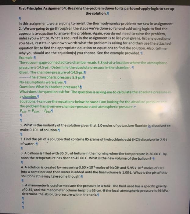 First Principles Assignment 4. Breaking the