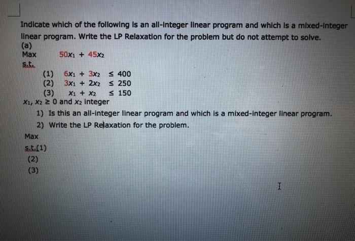 Indicate which of the following is an all-Integer