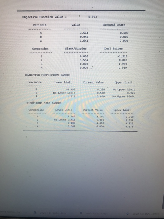 Note: Show your work to earn full credit.