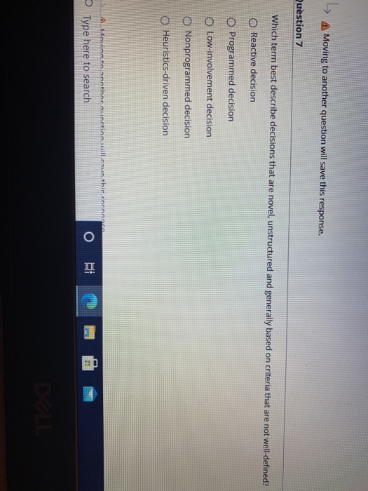 A Moving to another question will save this