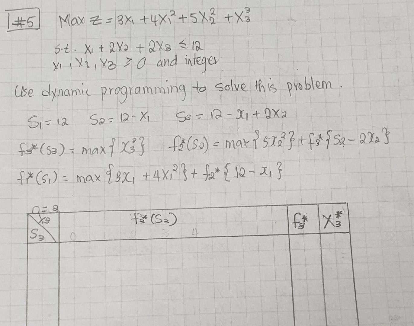 how do I complete this question using dynamic