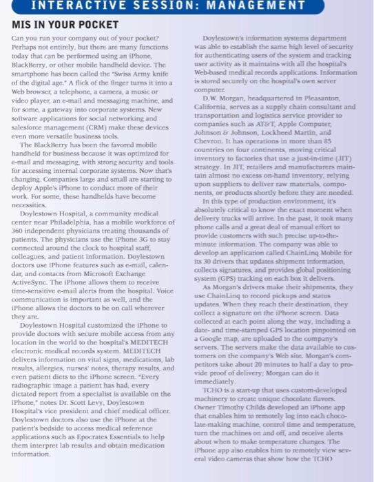 answer the questions in the case study