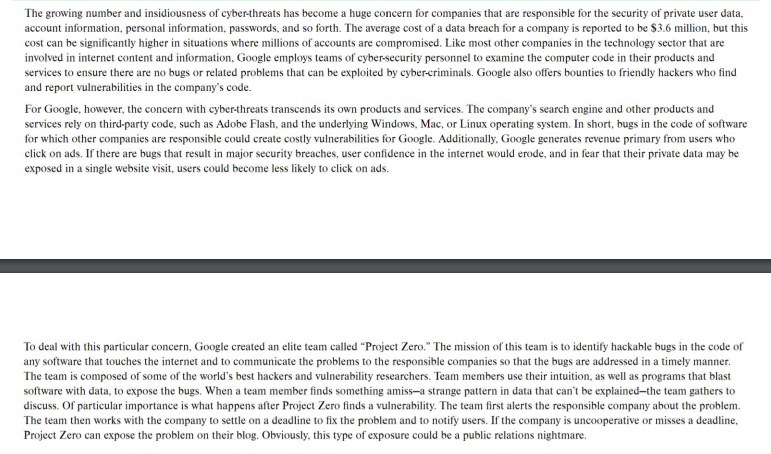 1. Describe how the Project Zero team achieves