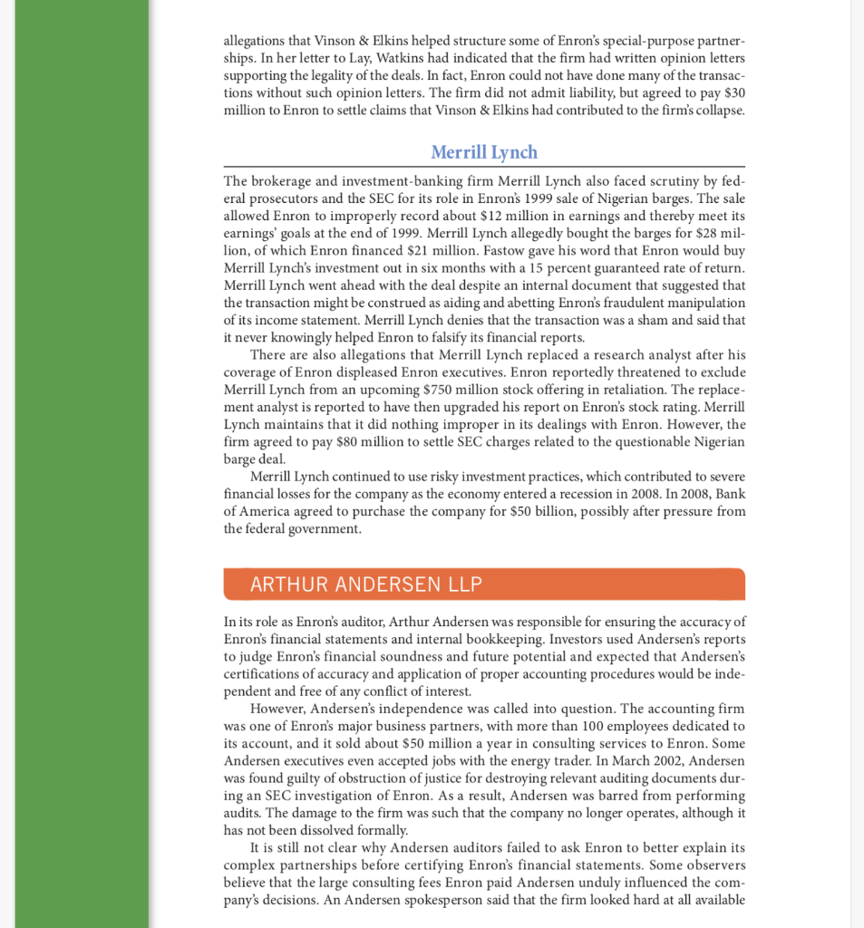 CASE 20 Enron: Not Accounting for the Future*