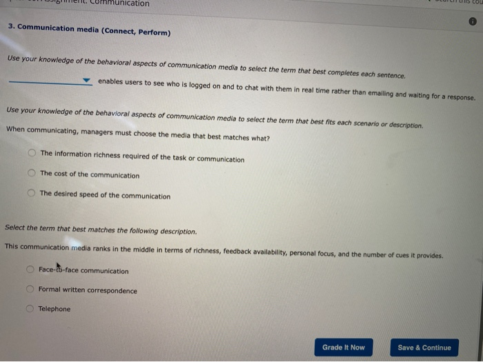 when communicating managers must choose the media