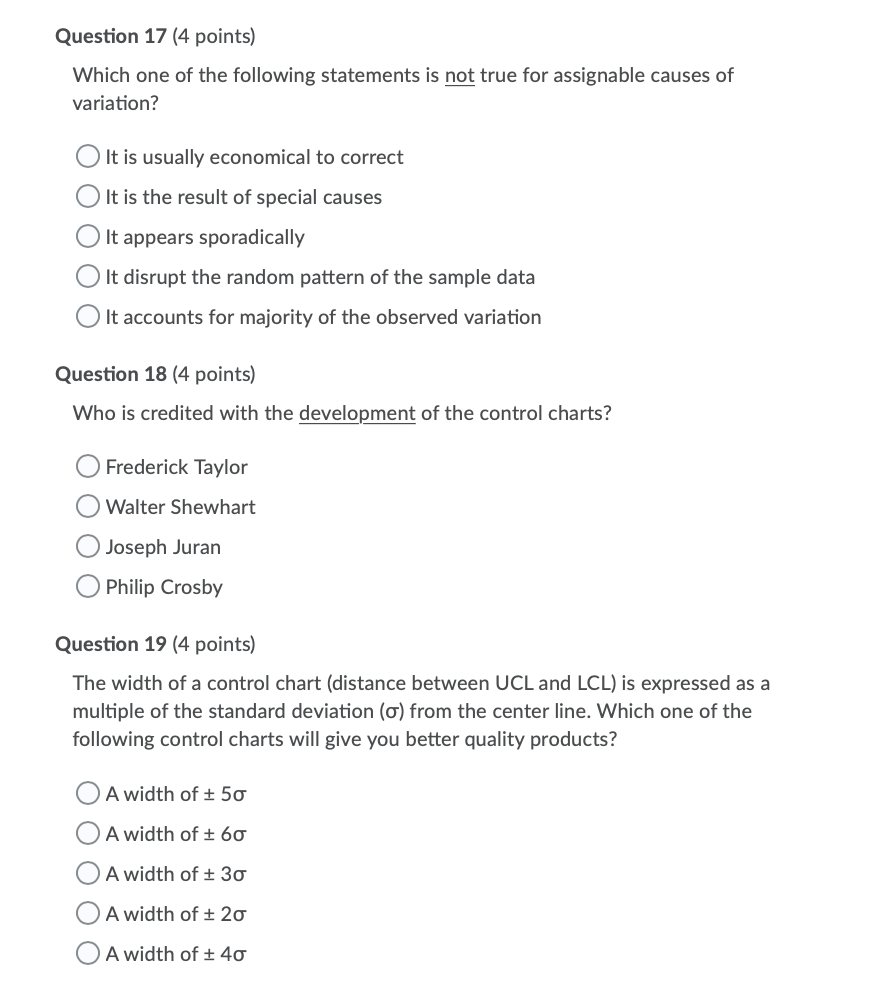 Question 16 (4 points) Historically, the average