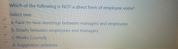 Which of the following is NOT a direct form of