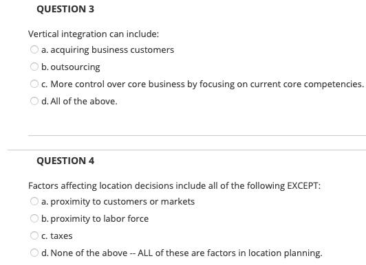 Please answer all Efficient supply chains focus