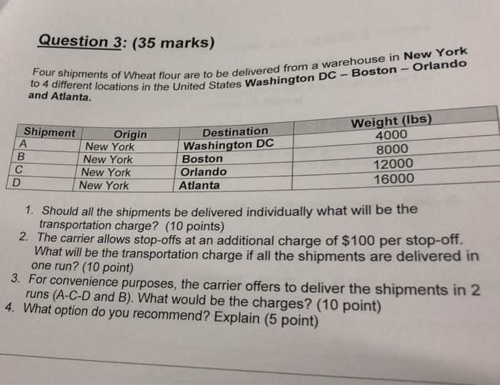 Please Answer Asap, very urgent Question 3: (35