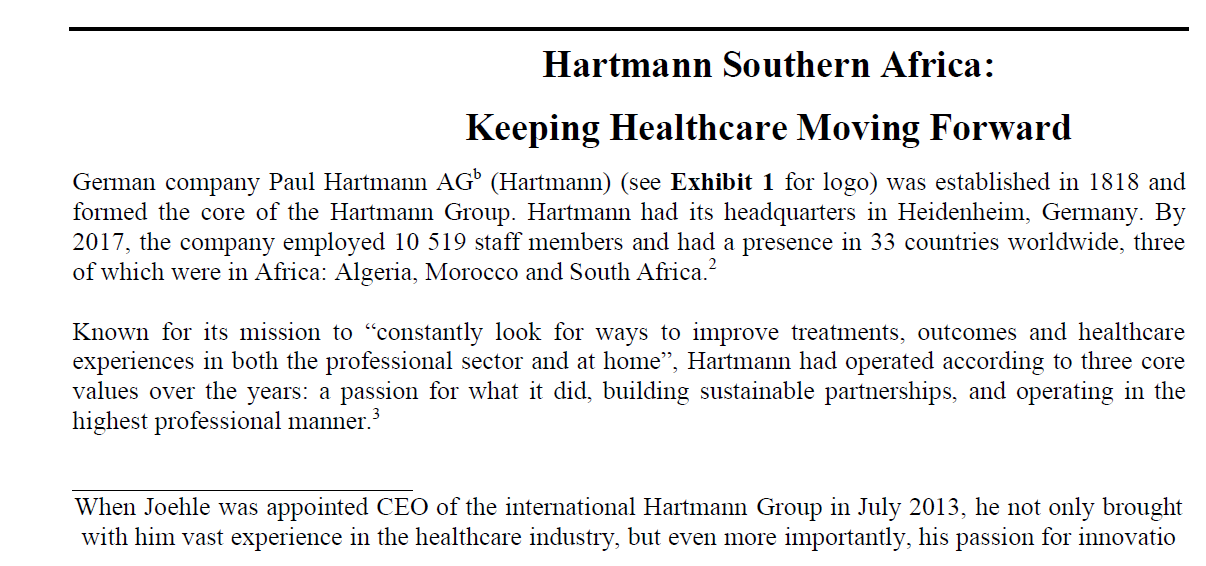 Case study: please base your answers on the below