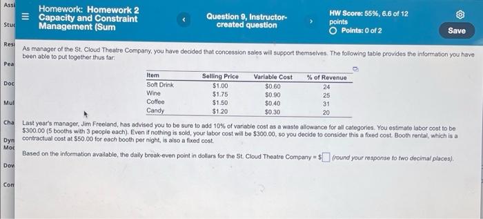 Assi Homework: Homework 2 Capacity and Constraint