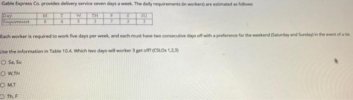 Gable Express Co, provides delivery service seven