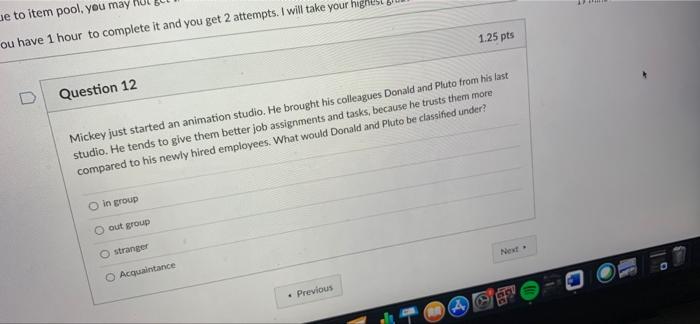 je to item pool, you may ou have 1 hour to