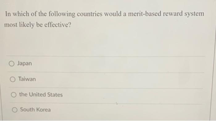 In which of the following countries would a