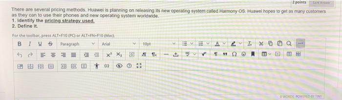 Save A 2 points There are several pricing