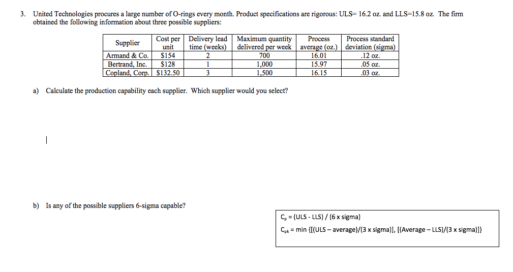 3. United Technologies procures a large number of