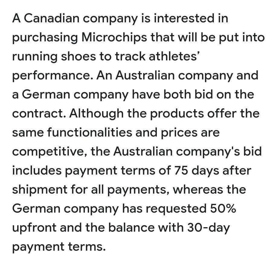 If Canadian company choose German 's offer which