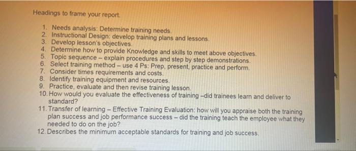 what is the whole training process at KFC? 1.