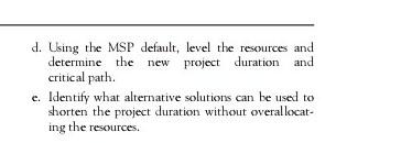 INN 1. Given the following project to landscape a