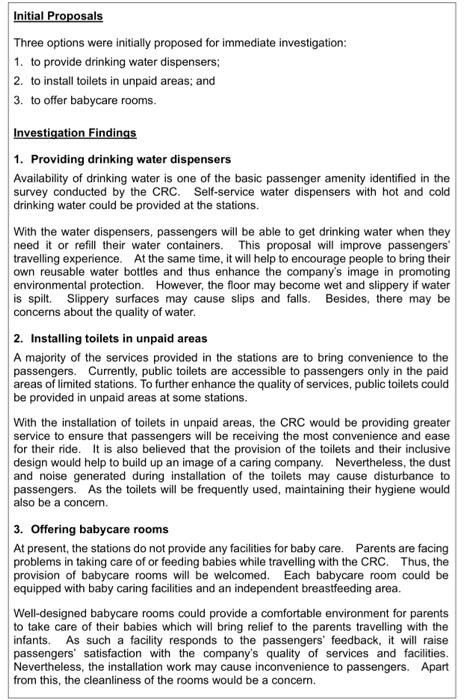 Task Part 1 You work at City Railway Corporation,