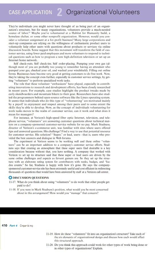 Read and understand the given case application