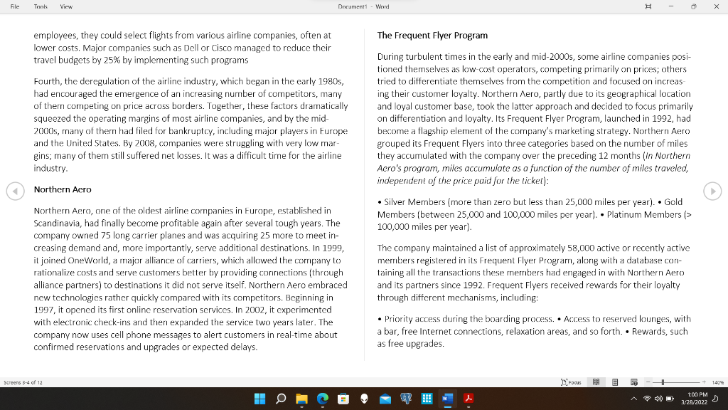 File Tools View Document - Word Northern Aero