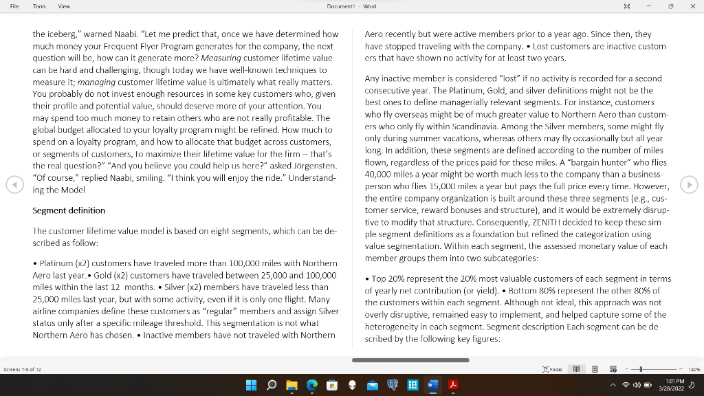 File Tools View Document - Word Northern Aero